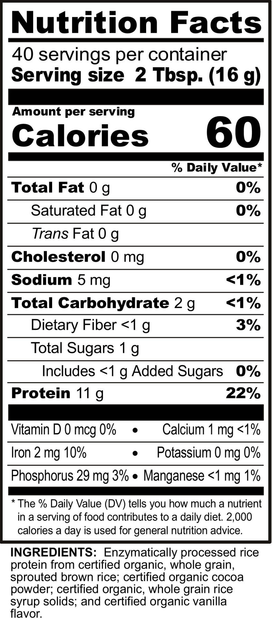 Nutribiotic Organic Rice Protein, Chocolate 22.9 oz Powder