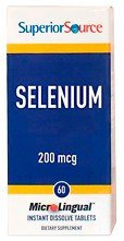 Superior Source Selenium 200mcg (from Selenomethionine 19.5mg) 60 Sublingual Tablet
