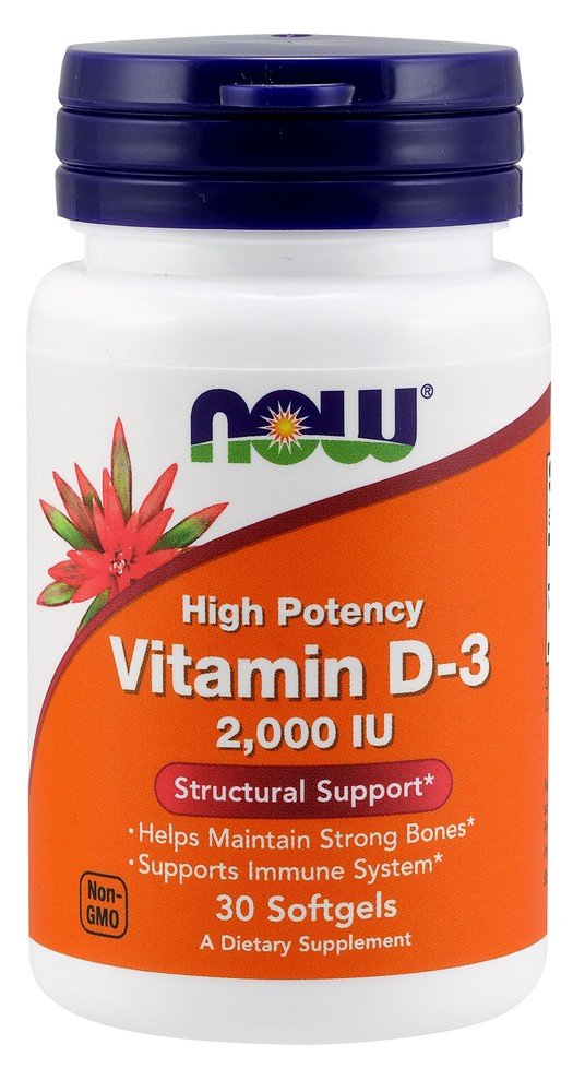 Now Foods Vitamin D-3 2,000 IU 30 Softgel