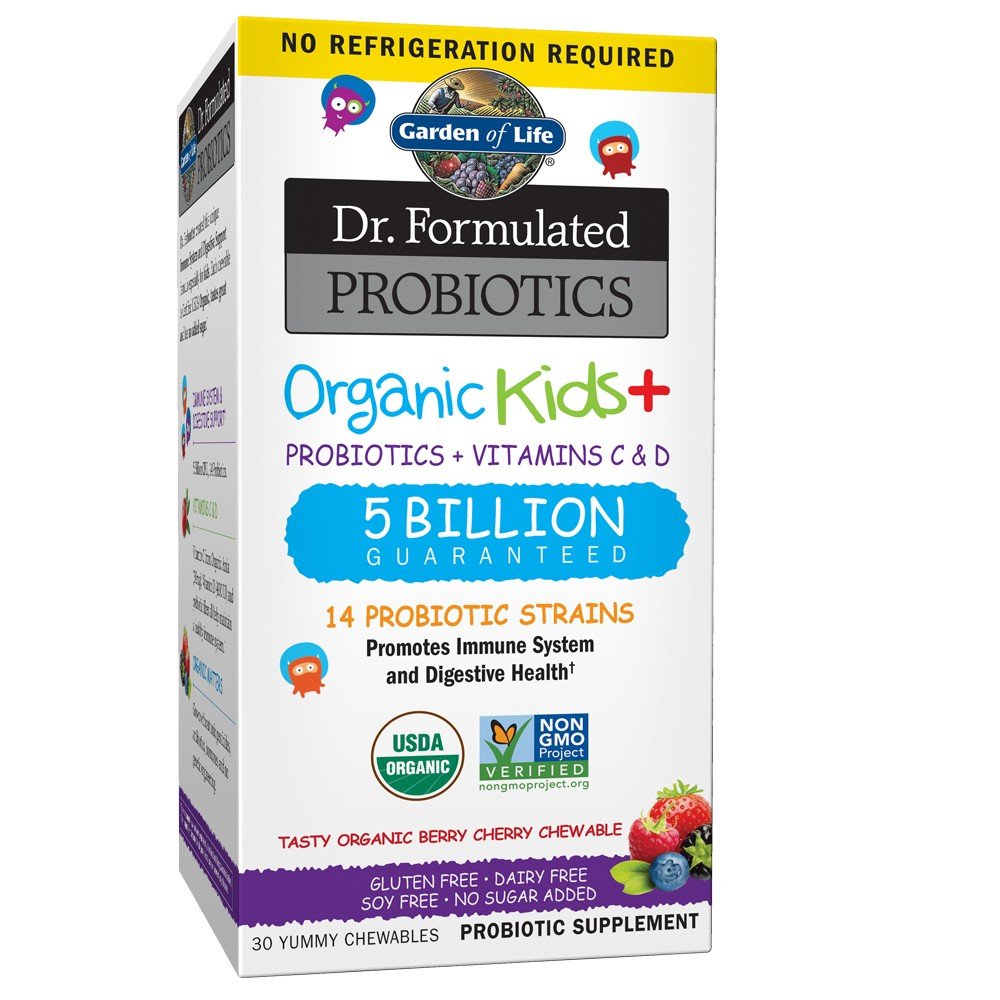 Garden of Life Dr. Formulated Probiotics Organic Kids + (Shelf Stable) 30 Chewable