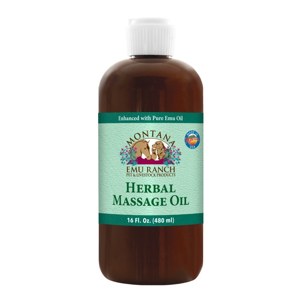 Montana Emu Ranch Co. Herbal Massage Oil for Pets 16 oz Oil