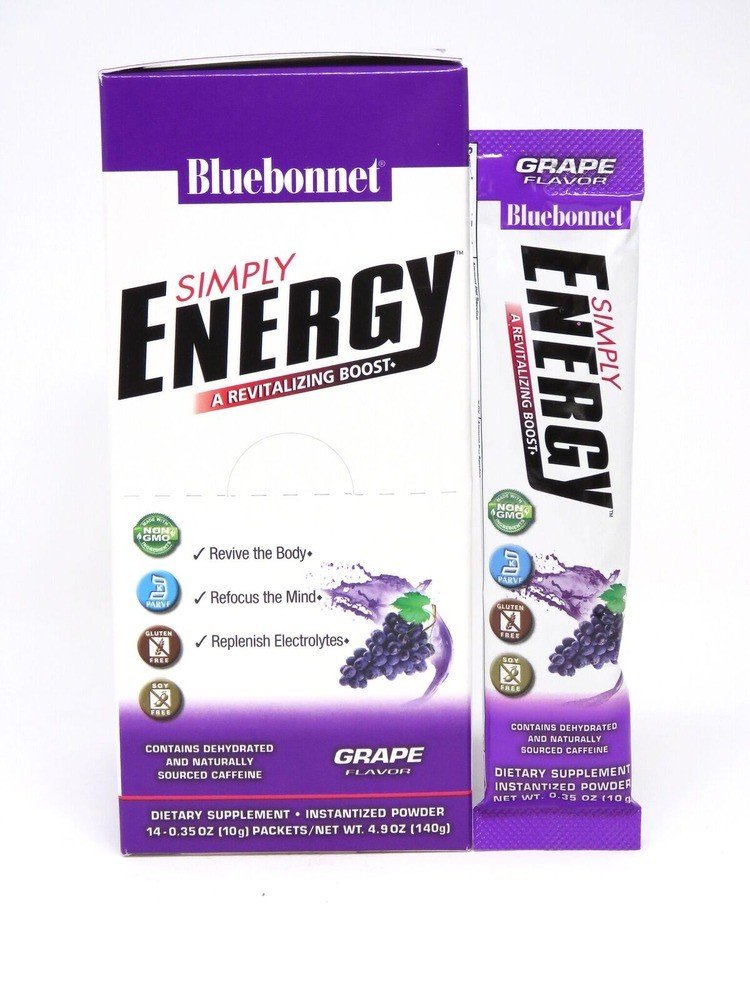 Bluebonnet Simply Energy Grape 14 Packets Box