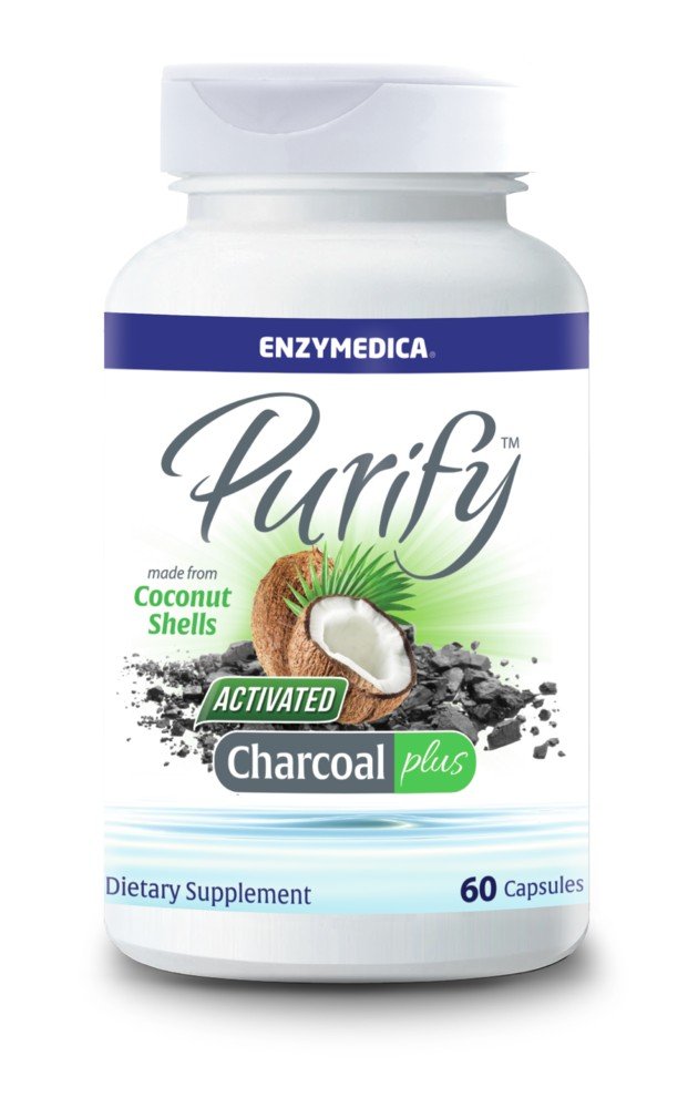 Enzymedica Purify Coconut Charcoal Plus 60 Capsule