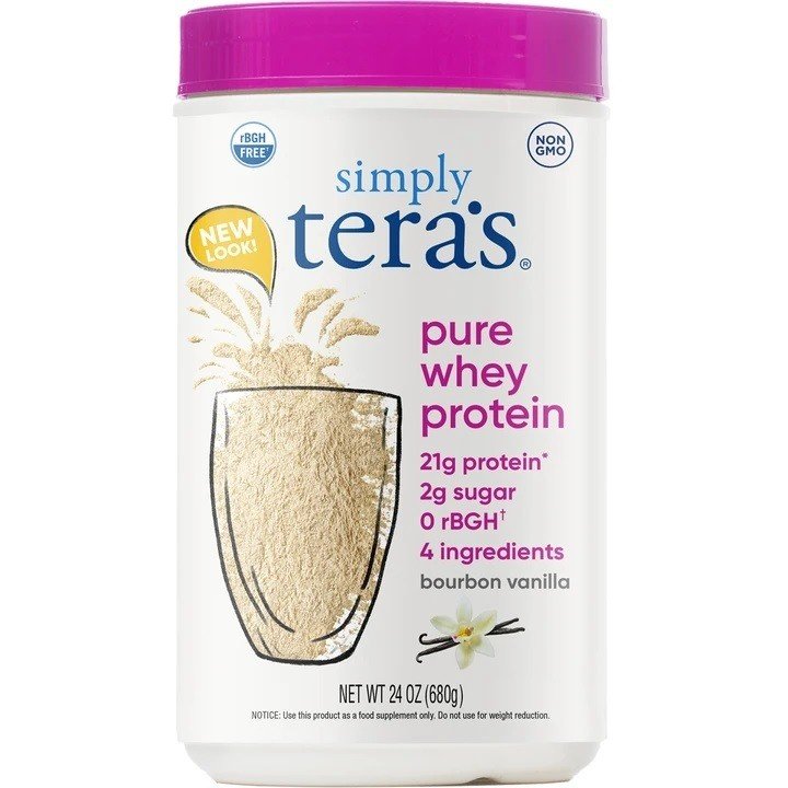 Simply Tera&#39;s Pure Whey Protein Bourbon Vanilla 24 oz Powder