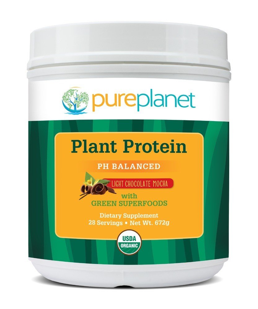 Pure Planet Products Plant Protein Light Chocolate Mocha Organic 28 Servings 672 g Powder