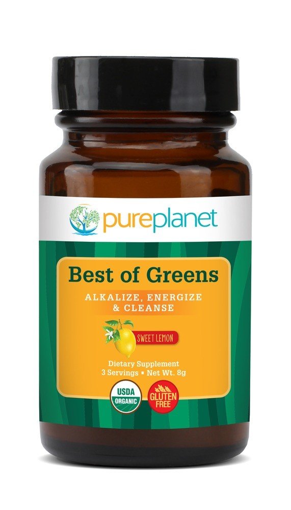 Pure Planet Products Best of Greens Organic Sweet Lemon 3 servings 8g Powder