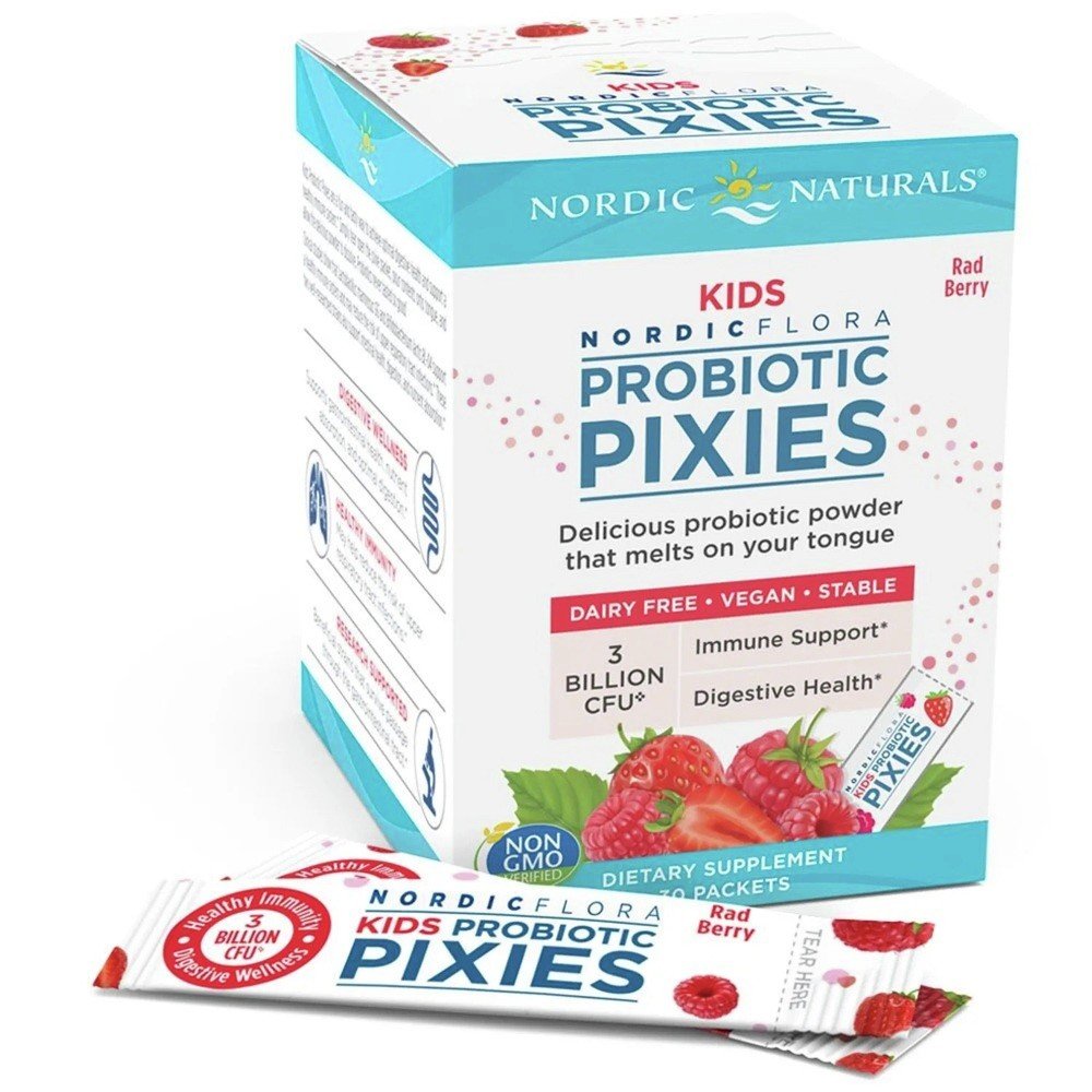 Nordic Naturals Kids Probiotic Pixies Red Berry 30 Packets Box