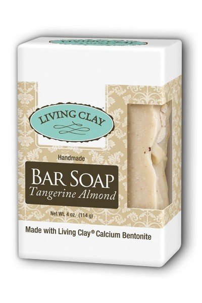 Living Clay Bar Soap Tangerine Almond 4 oz Bar Soap