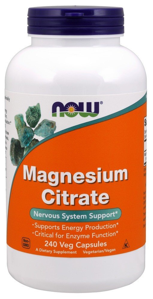 Magnesium Citrate | Now Foods | Nervous System Support | Energy Production | Enzyme Function | Vegan | Vegetarian | Non GMO | 240 Veg Capsules | VitaminLife