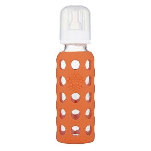 Lifefactory Glass Baby Bottle Papaya 9 oz Bottle