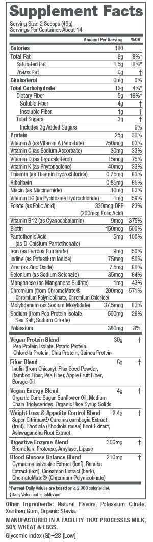 Naturade Products Vegan Slim Vanilla 1.5 lb ( 686 g) Bag