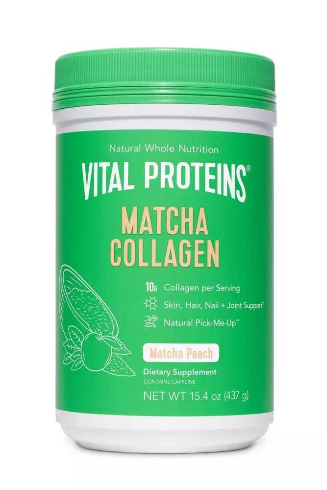 Vital Proteins Collagen Peptides Matcha Peach 15.4 oz Powder