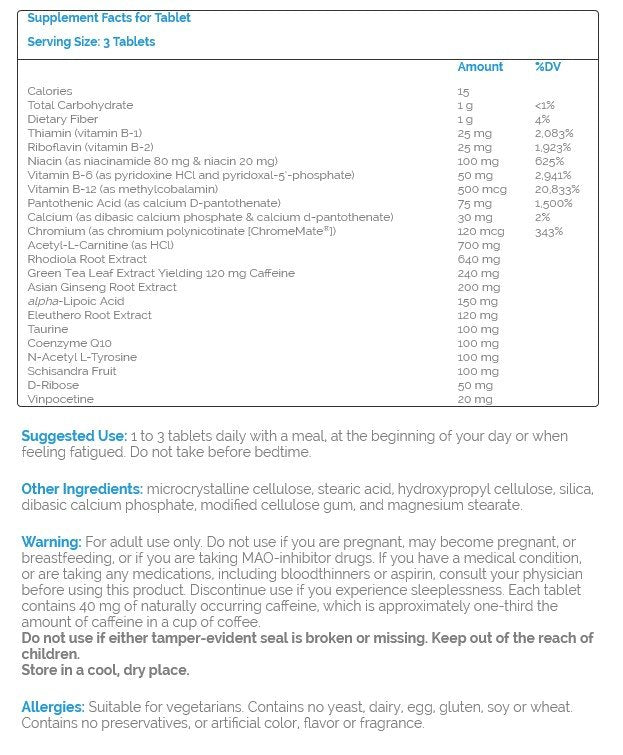 Source Naturals, Inc. Enervital 30 Tablet