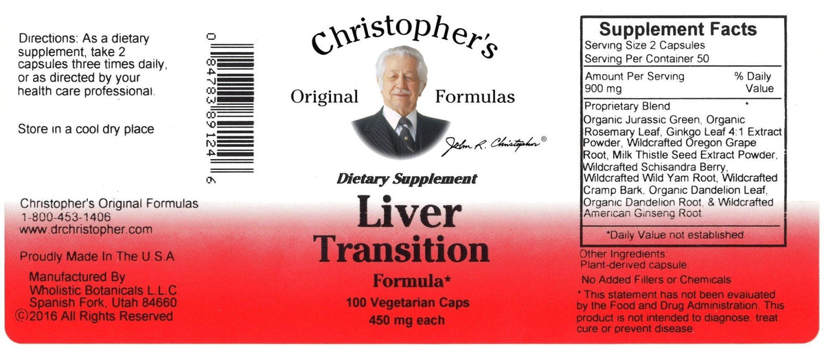 Christopher&#39;s Original Formulas Liver Transition Formula 100 Capsule