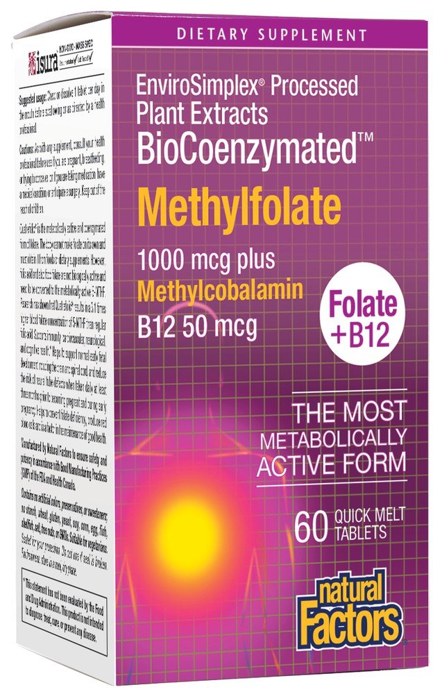 Natural Factors BioCoenzymated Methylfolate 1,000 mcg 60 Tablet