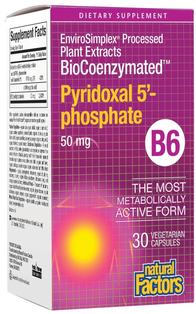 Natural Factors BioCoenzymated Pirodoxal 5'-phosphate 50mg 30 VegCap