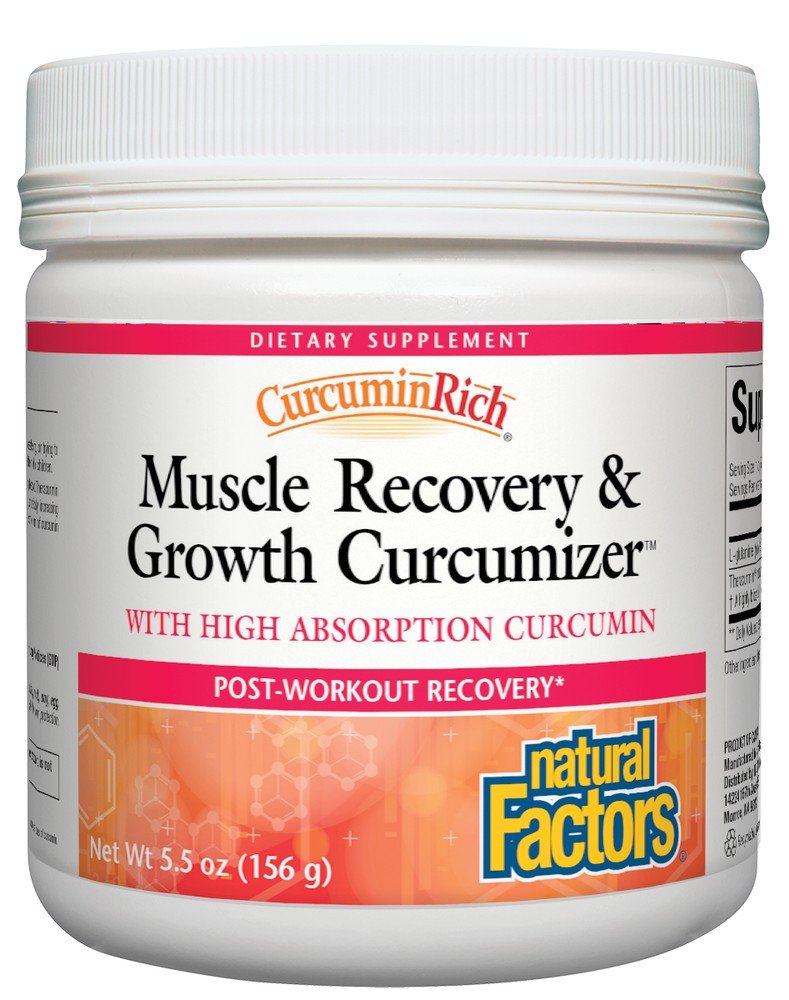 Natural Factors CurcuminRich Muscle Recovery & Growth Curcumizer 5.5 oz Powder