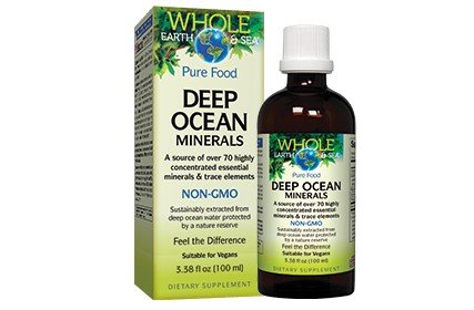 Natural Factors Whole Earth &amp; Sea Deep Ocean Minerals 3.38 oz Liquid