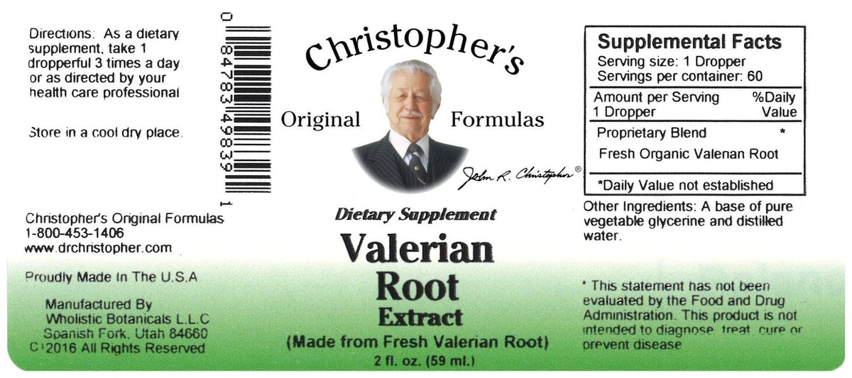 Christopher&#39;s Original Formulas Valerian Root Extract 2 oz Liquid