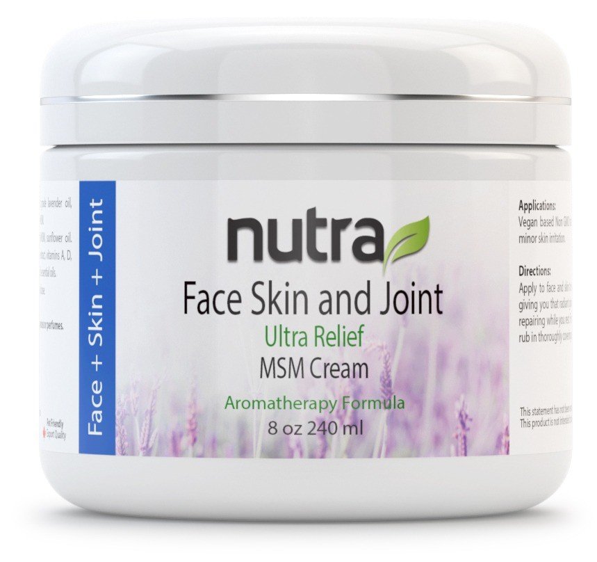 Nutra Health Face, Skin &amp; Joint Ultra Relief Cream 8 oz (240ml) Cream