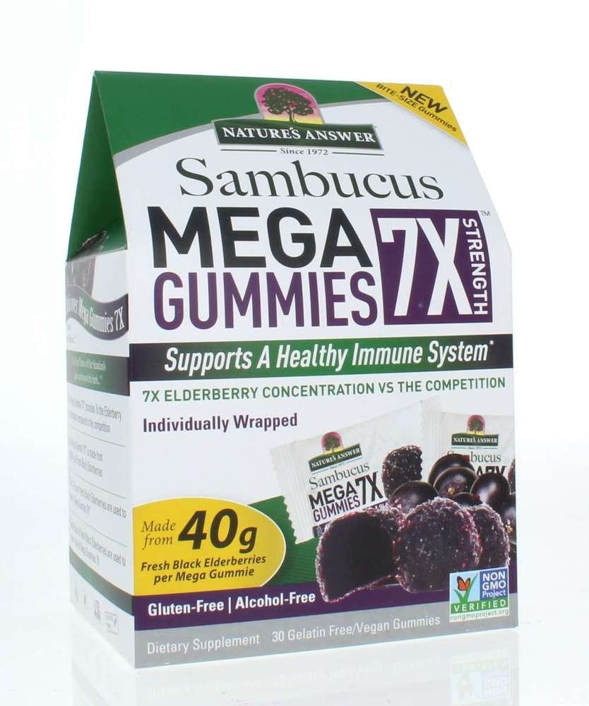 Nature&#39;s Answer Sambucus Mega Gummies 7X 30 Gummy