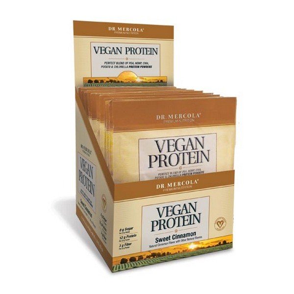 Dr. Mercola Vegan Protein Cinnamon 14 Packets Box