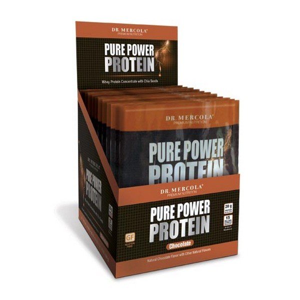 Dr. Mercola Pure Power Protein Chocolate 8 Packets Box