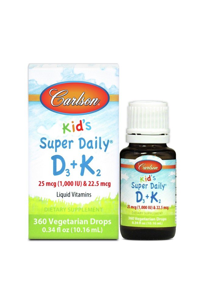 Carlson Laboratories Kid's Super Daily D3 + K2 10.16 mL Liquid