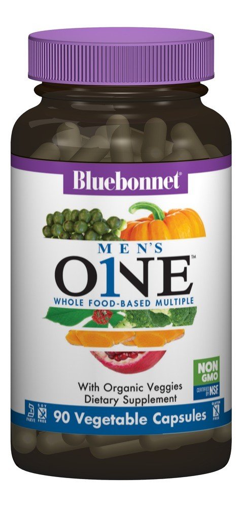 Bluebonnet Men's One Whole Food Based Multiple 90 VegCap