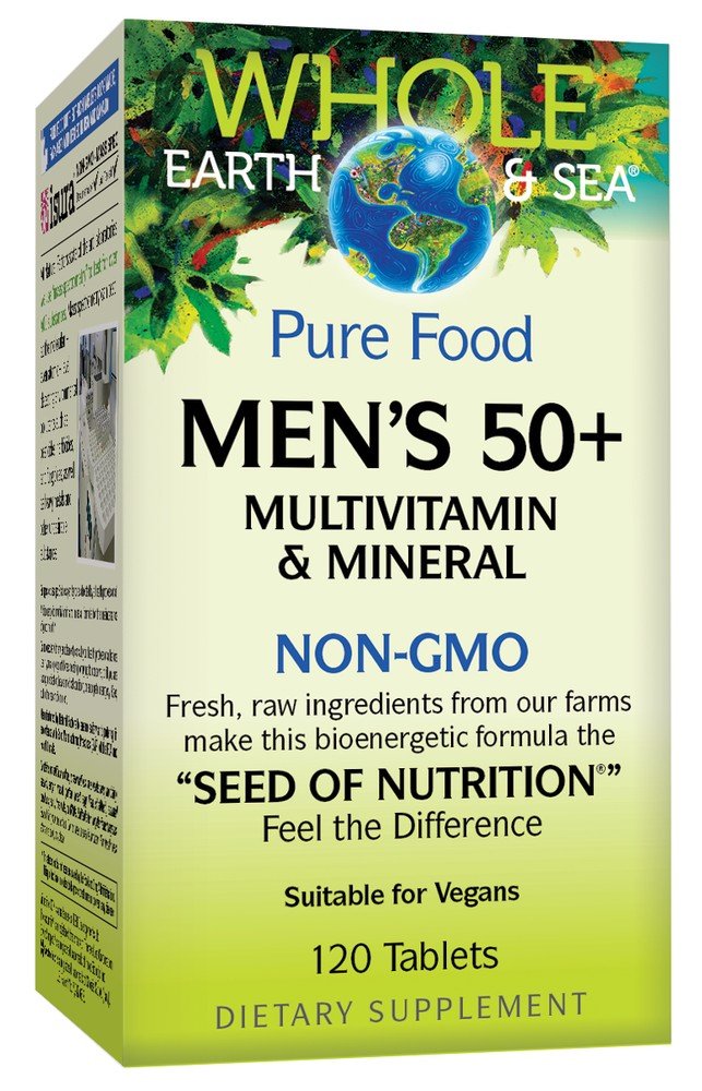 Natural Factors Whole Earth & Sea Mens 50 +l Multivitamin & Mineral 120 Tablet