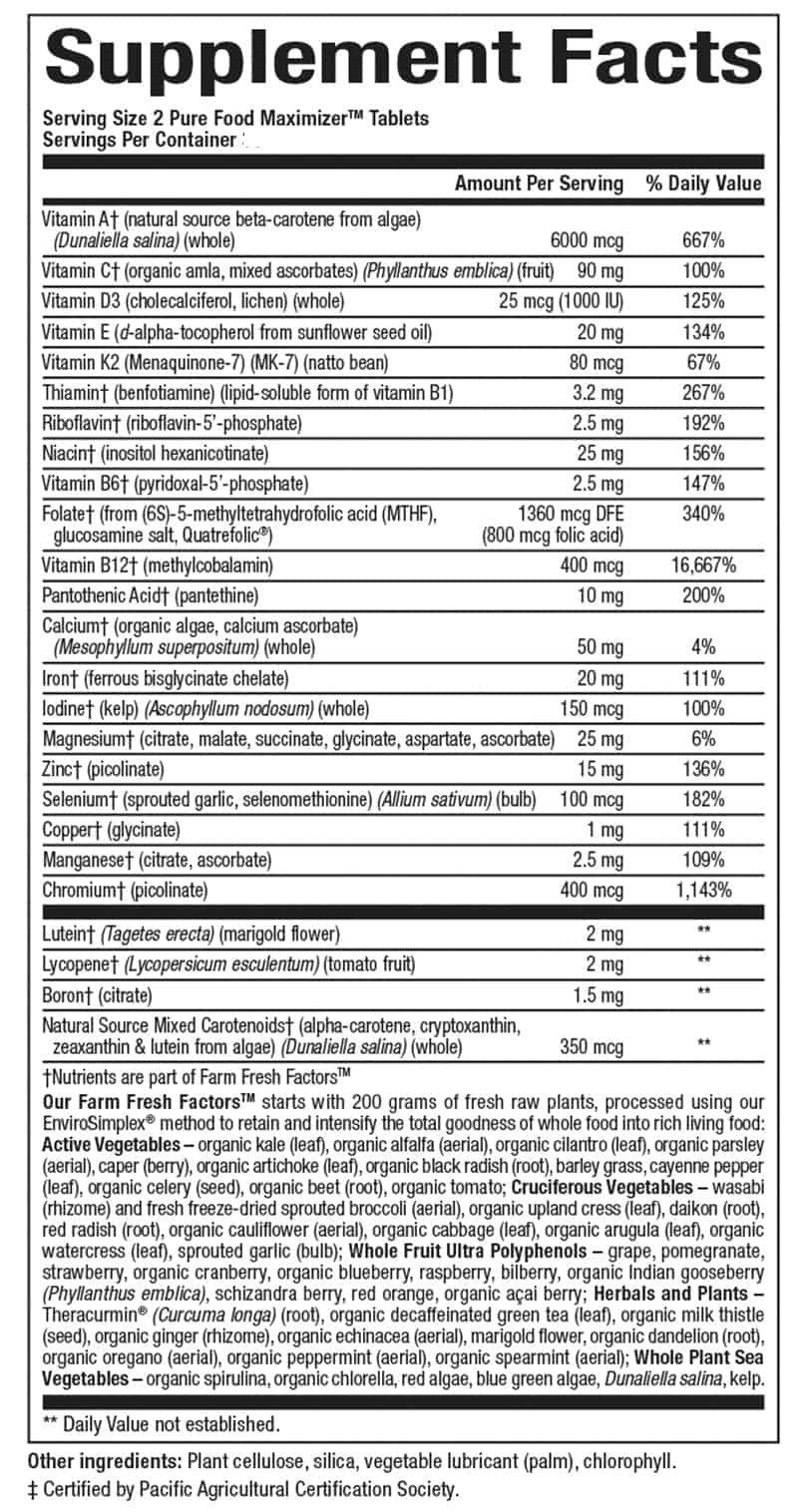 Natural Factors Whole Earth &amp; Sea Women&#39;s Multivitamin &amp; Mineral 120 Tablet