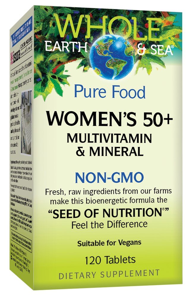 Natural Factors Whole Earth &amp; Sea Women&#39;s 50+ Multivitamin &amp; Mineral 120 Tablet
