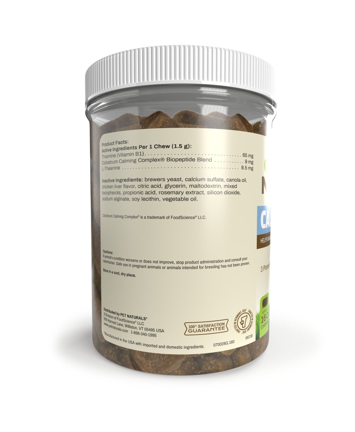 Pet Naturals Of Vermont Calming for Cats &amp; Dogs 160 Chewable