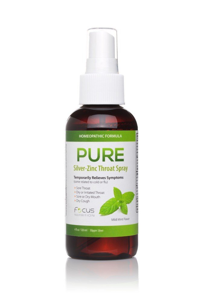 Focus Nutrition Pure Homeophathic Throat Spray 4 oz Spray