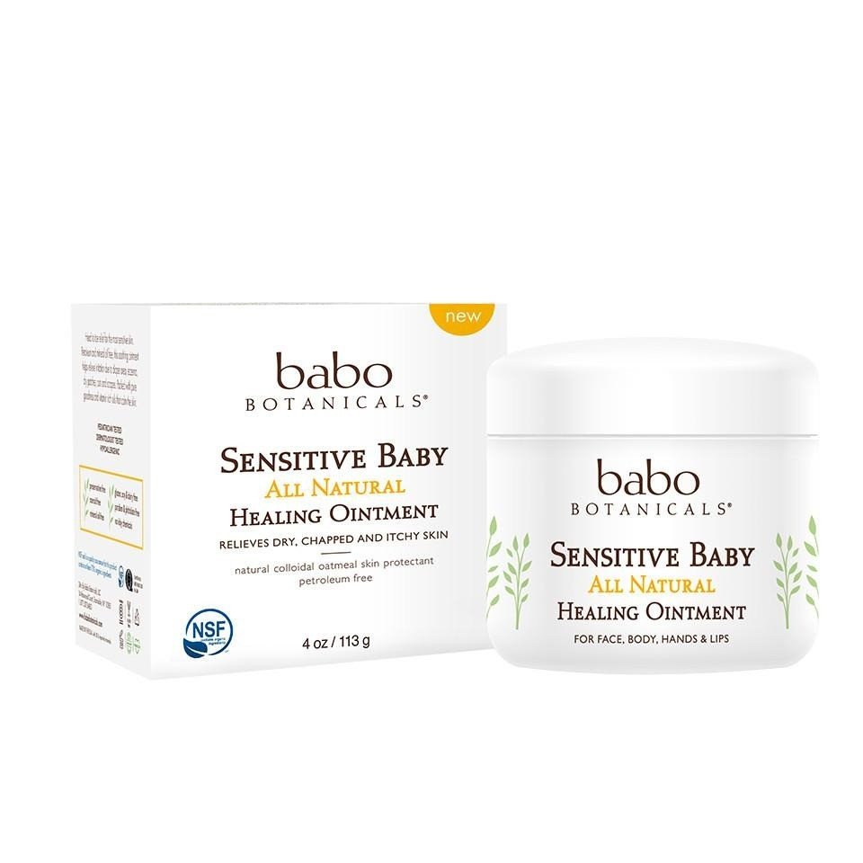Babo Botanicals Sensitive Baby All Natural Healing Ointment Fragrance Free 4 oz Liquid
