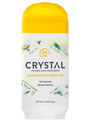 Crystal Body Deodorant Crystal Deodorant Solid Stick Chamomile &amp; Green Tea 2.5 oz Stick
