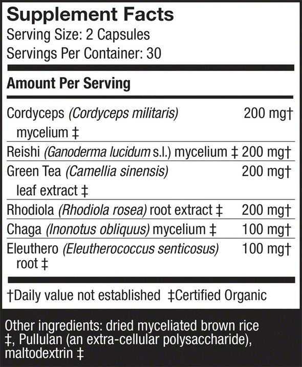 Fungi Perfecti/Host Defense MycoBotanicals Energy 60 Capsules