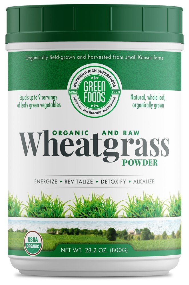 Green Foods Organic Wheat Grass Whole Leaf 28.2 oz Powder
