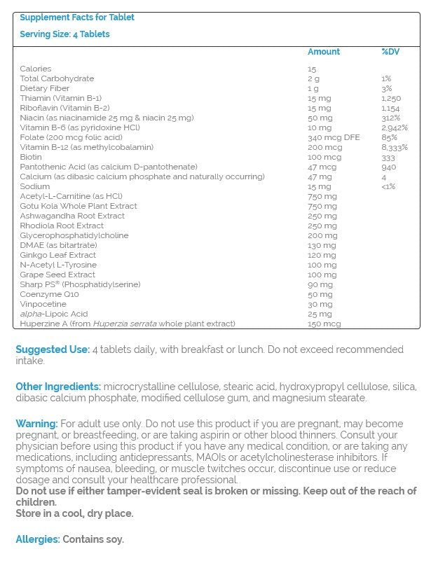 Source Naturals, Inc. Brain Charge 60 Tablet