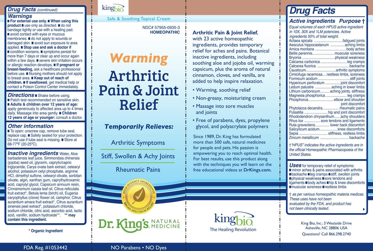 Dr King Natural Medicine Arthritic Pain &amp; Joint Relief 3 oz Cream