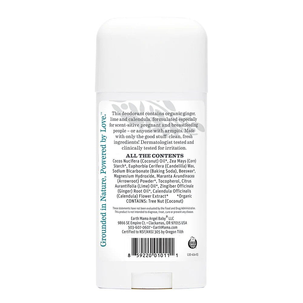 Earth Mama Organics Ginger Fresh Deodorant 3 oz Stick