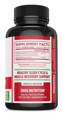 Zhou Nutrition Tart Cherry Celery Seed 60 VegCap