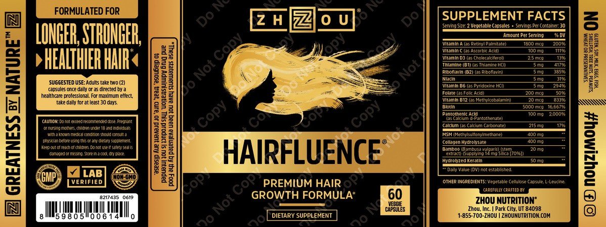 Zhou Nutrition Hairflunce 60 VegCap
