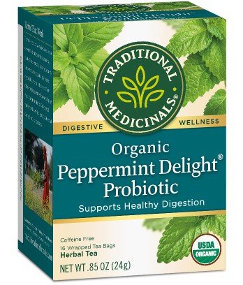 Traditional Medicinals Organic Peppermint Delight Probiotic Tea 16 Bag