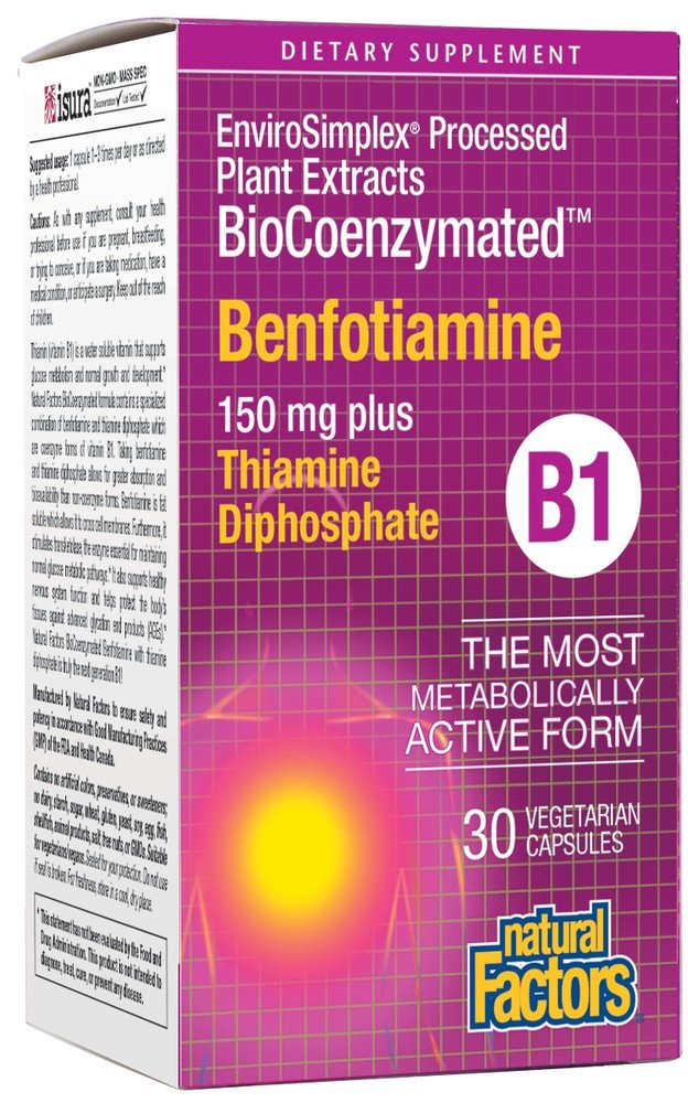 Natural Factors BioCoenzymated Benfotiamine 150 mg 30 VegCap