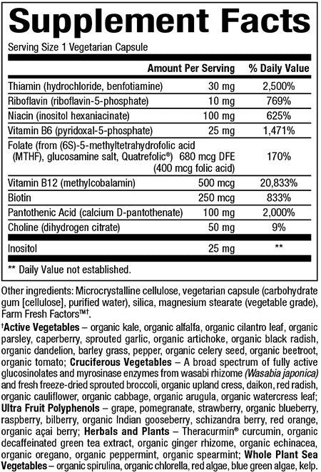 Natural Factors BioCoenzymated Active B Complex 60 VegCap