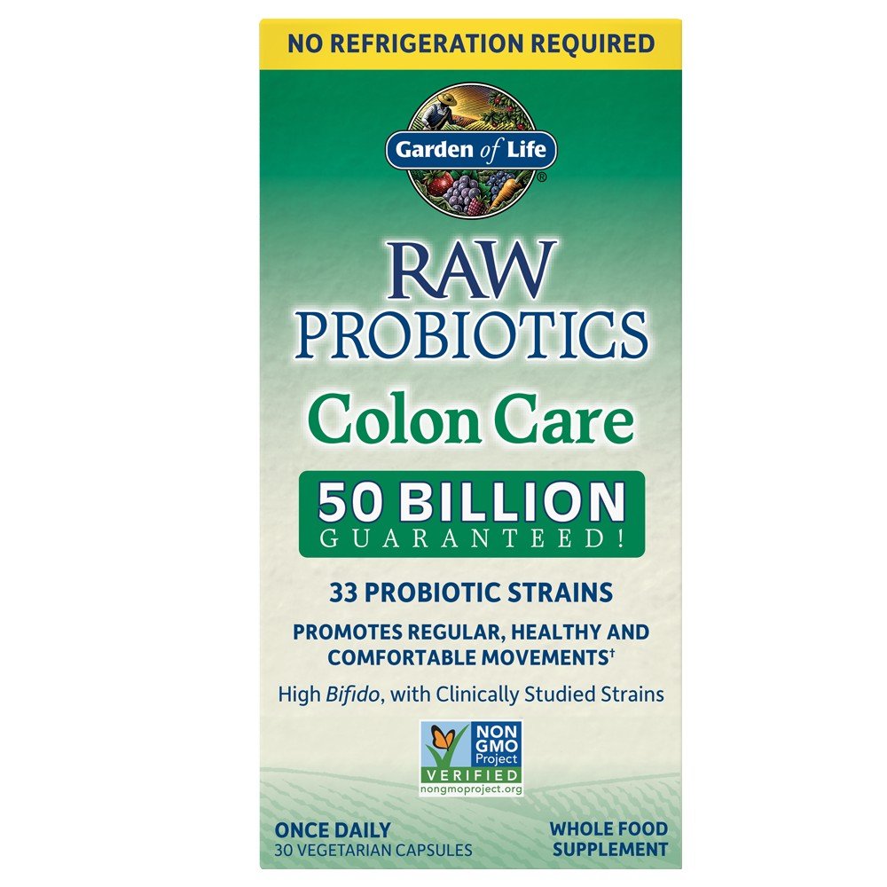 Garden of Life Raw Probiotics Colon Care Shelf Stable 30 Capsule