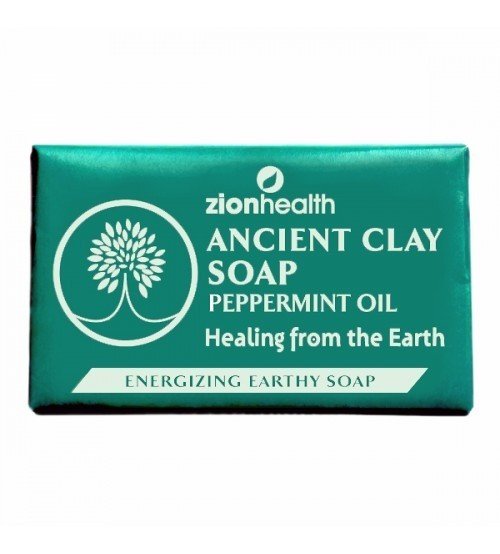 Zion Health Ancient Clay Peppermint Oil Soap 6 oz Bar Soap