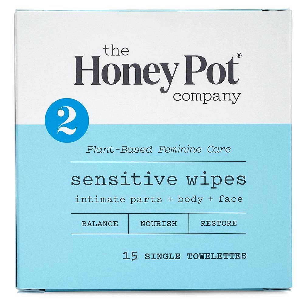 The Honey Pot Sensitive Intimate Travel Daily Wipes 15 count Pack