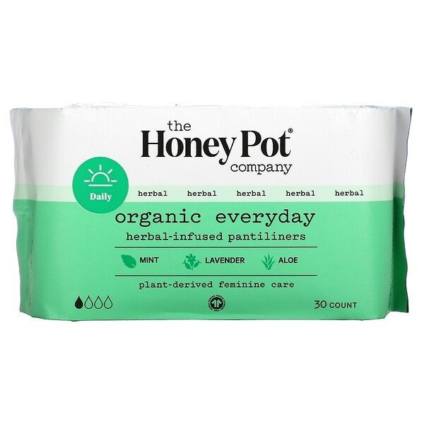 The Honey Pot Organic Everyday Herbal Liners 30 Count Pack